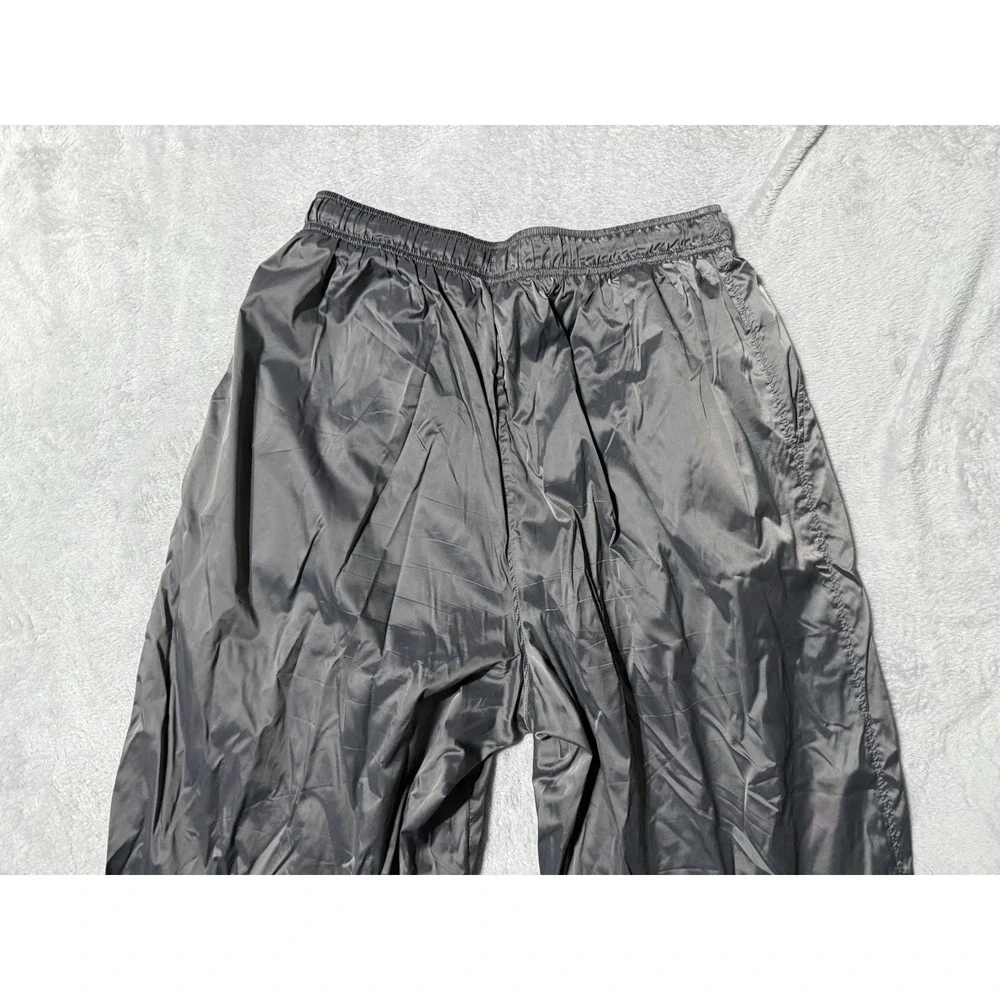VTG Nike Mens XL Track Pants Windbreaker Gray Ankle Zip Running Nylon Poly